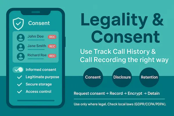 Track Call History & Call Recording 2 Legality & consent: use Track Call History & Call Recording the right way