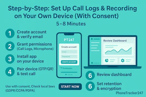 Track Call History & Call Recording 3 Step-by-Step: Set Up Call Logs & Recording on Your Own Device