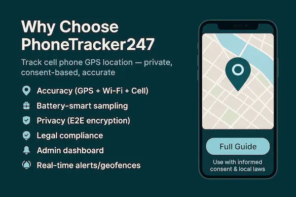 Track Phone Location 3 Why Choose PhoneTracker247 to track cell phone GPS location