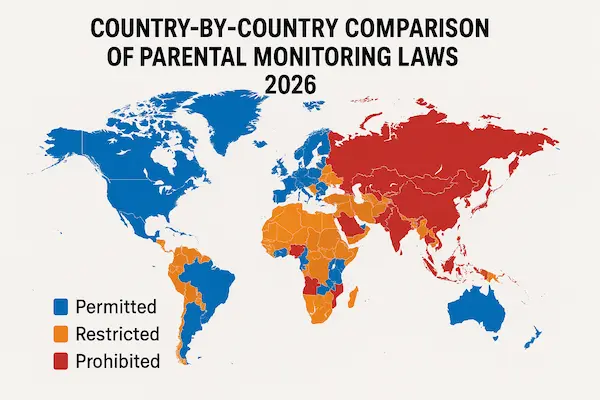 Parental Monitoring Laws 2026 - What Every Parent Must Know Before Using a Phone Tracker App 5 Country-by-Country Comparison of Parental Monitoring Laws 2026