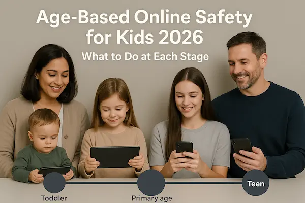 Online Safety for Kids 2026: Complete, Evidence-Based Guide for Parents and Schools 6 Age-Based Online Safety for Kids 2026: What to Do at Each Stage