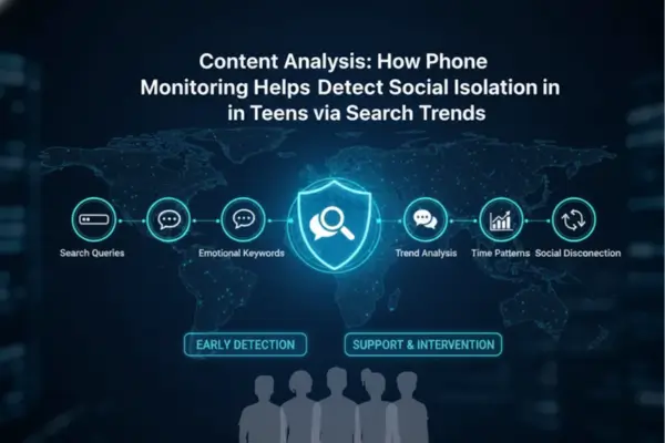 Content Analysis: How Phone Monitoring Helps Detect Social Isolation in Teens via Search Trends