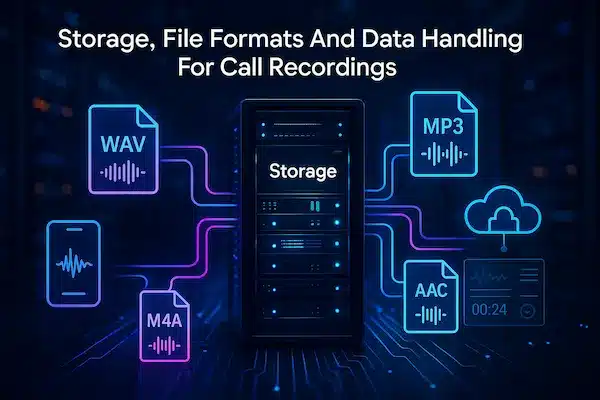 How Call Recording Works On Modern Smartphones 6 Storage, File Formats And Data Handling For Call Recordings