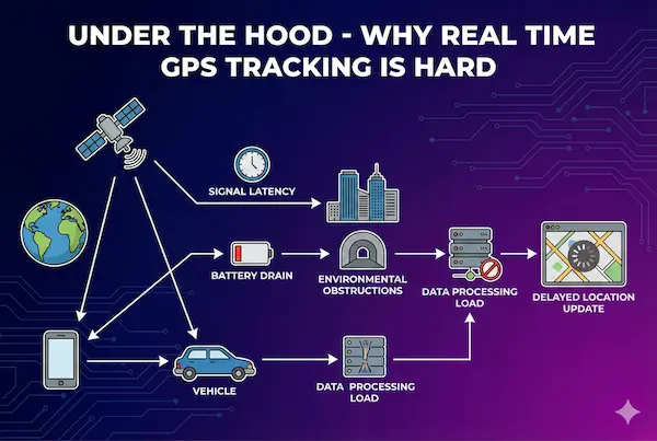 The Problem of "Near Enough": Why Basic Apps Fail to Deliver Real-Time GPS Tracking 6 Under The Hood - Why Real Time GPS Tracking Is Hard