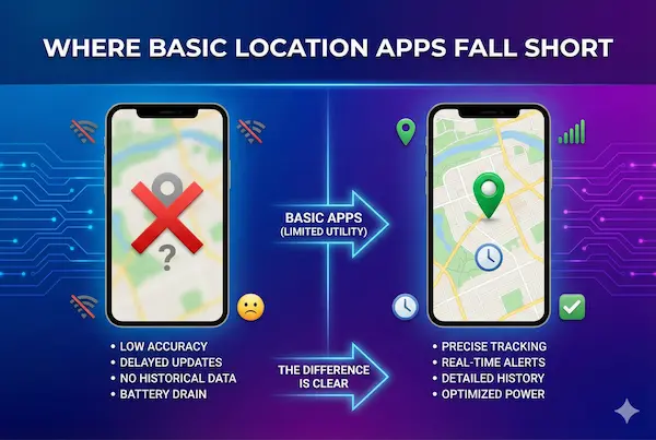 The Problem of "Near Enough": Why Basic Apps Fail to Deliver Real-Time GPS Tracking 4 Where Basic Location Apps Fall Short