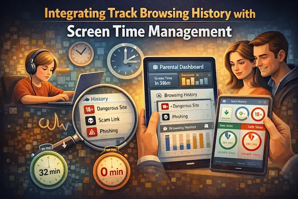Integrating Track Browsing History with Screen Time Management