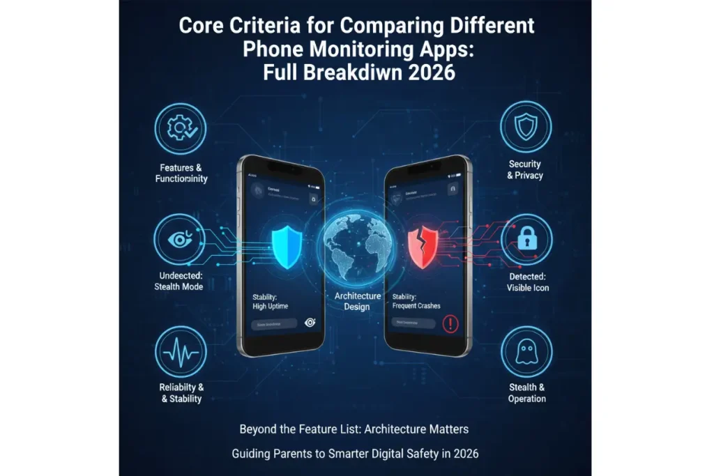 Comparing Different Phone Monitoring Apps: Full Breakdown 2026 – The Ultimate Buyer’s Guide 2 Core Criteria for Comparing Different Phone Monitoring Apps: Full Breakdown 2026