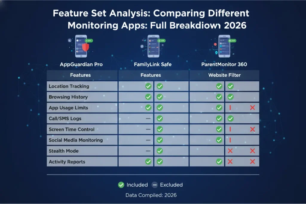 Comparing Different Phone Monitoring Apps: Full Breakdown 2026 – The Ultimate Buyer’s Guide 3 Feature Set Analysis: Comparing Different Phone Monitoring Apps: Full Breakdown 2026