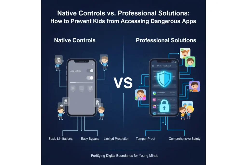 How to Prevent Kids from Accessing Dangerous Apps: The Ultimate 2026 Guide to App Safety 3 Native Controls vs. Professional Solutions: How to Prevent Kids from Accessing Dangerous Apps