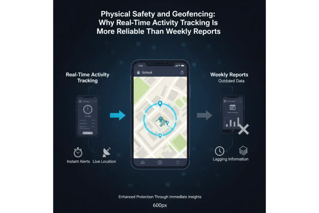 Why Real-Time Activity Tracking Is More Reliable Than Weekly Reports for Modern Digital Safety 3 Physical Safety and Geofencing: Why Real-Time Activity Tracking Is More Reliable Than Weekly Reports