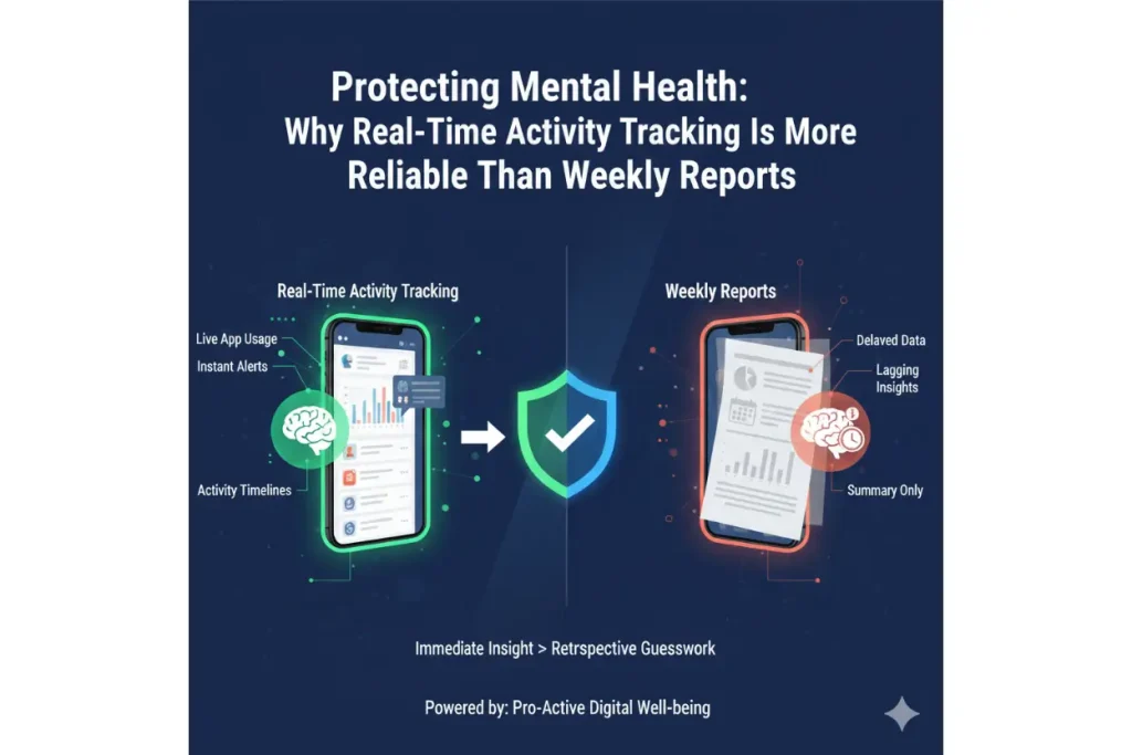 Why Real-Time Activity Tracking Is More Reliable Than Weekly Reports for Modern Digital Safety 4 Protecting Mental Health: Why Real-Time Activity Tracking Is More Reliable Than Weekly Reports