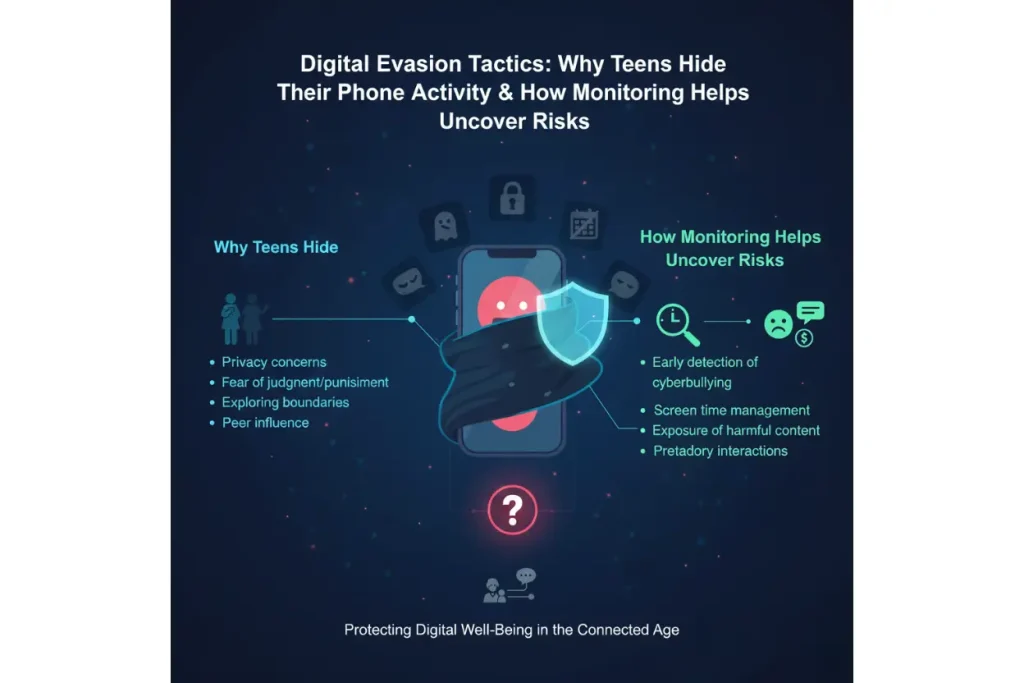 Why Teens Hide Their Phone Activity & How Monitoring Helps: A Parent’s Guide to Digital Safety 3 Digital Evasion Tactics: Why Teens Hide Their Phone Activity & How Monitoring Helps Uncover Risks