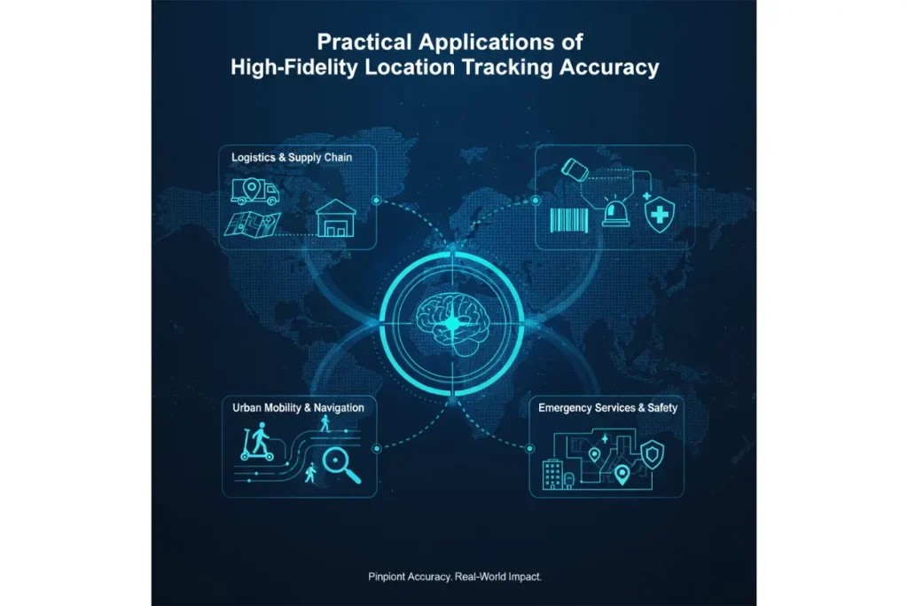 Practical Applications of High-Fidelity Location Tracking Accuracy
