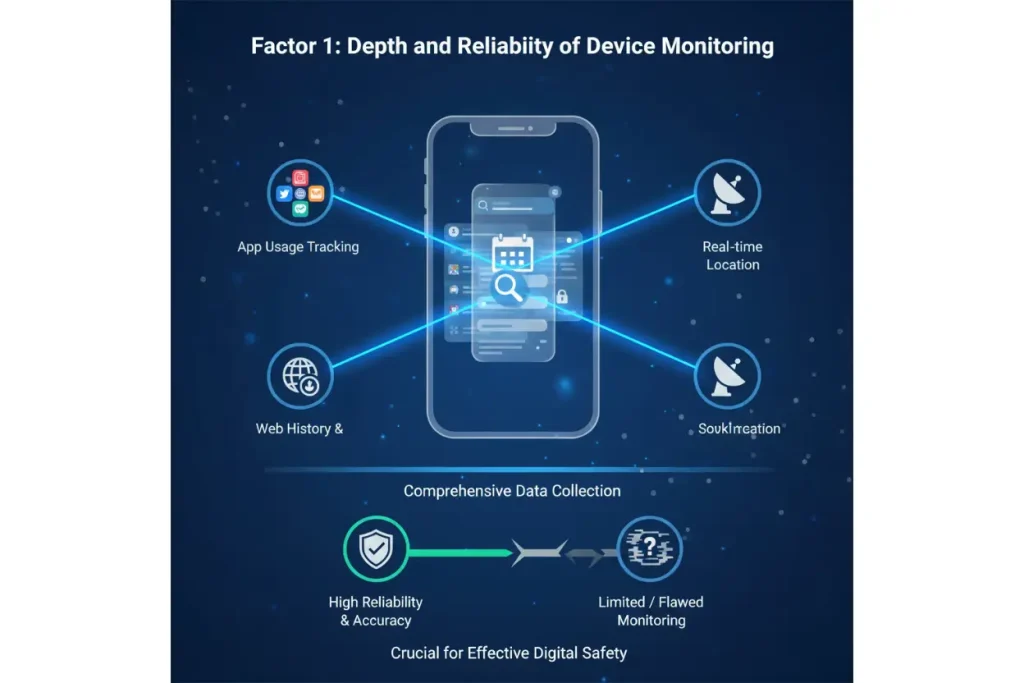 How to Choose the Best Parental Monitoring App: 7 Factors to Compare for Ultimate Family Safety 2 Factor 1: Depth and Reliability of Device Monitoring