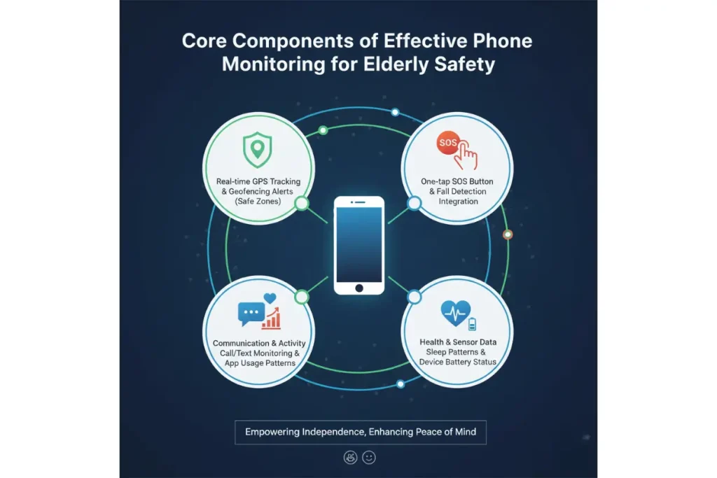Phone Monitoring for Elderly Safety: GPS + Call Alerts—The Essential Guide for Caregivers 2 Core Components of Effective Phone Monitoring for Elderly Safety