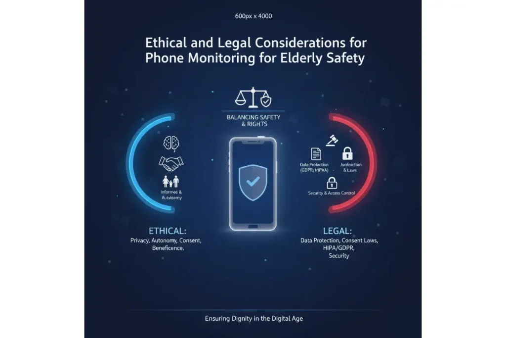 Phone Monitoring for Elderly Safety: GPS + Call Alerts—The Essential Guide for Caregivers 3 Ethical and Legal Considerations for Phone Monitoring for Elderly Safety