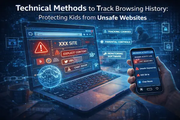 technical methods to track browsing history protecting kids from unsafe websites