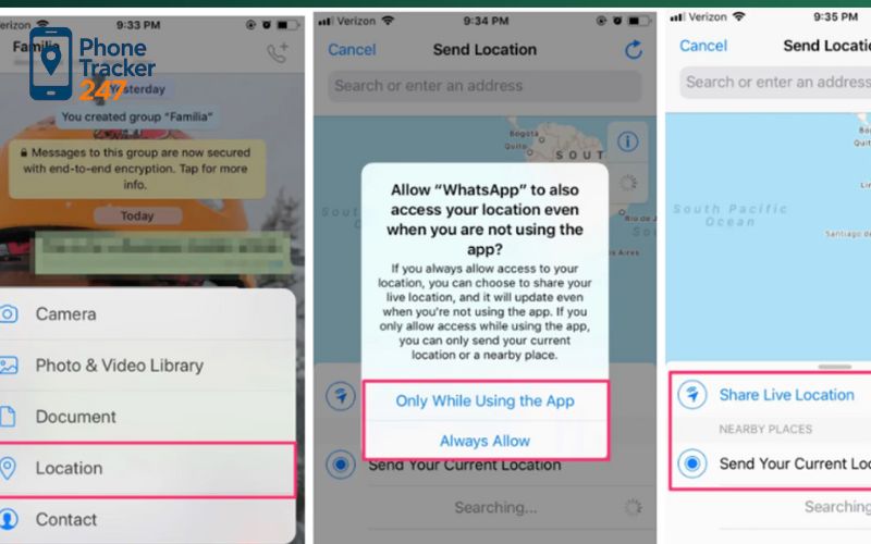 Utilizing WhatsApp’s Native Live Location