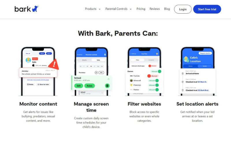 Functions of bark phone