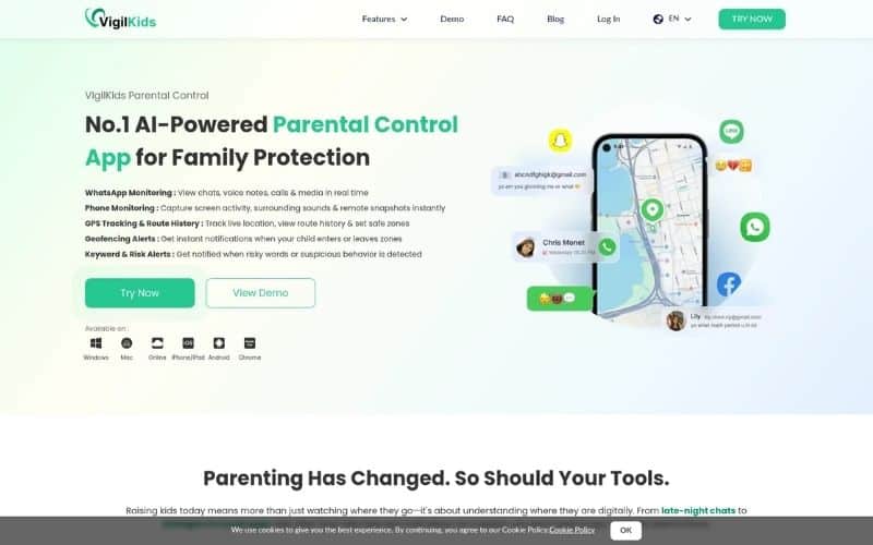 10 Best Screen Time Limits Apps for Parents in 2026: Expert Reviews 3 VigilKids – Best for Real Time Family Awareness