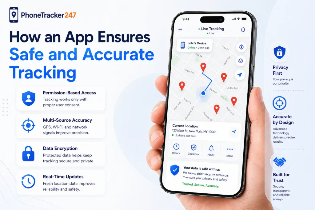 How an app ensures safe and accurate tracking