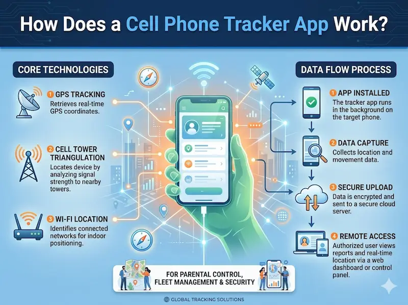 How Does a Cell Phone Tracker App Work?