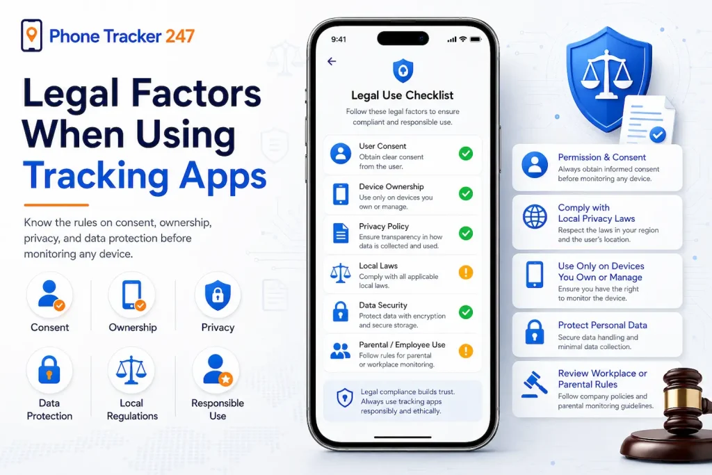 Legal Factors When Using Tracking Apps