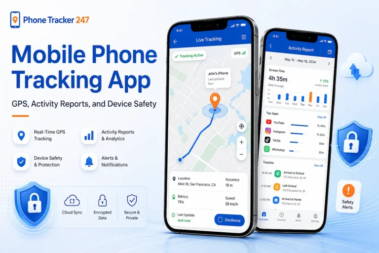 Mobile Phone Tracking App: GPS, Activity Reports, and Device Safety