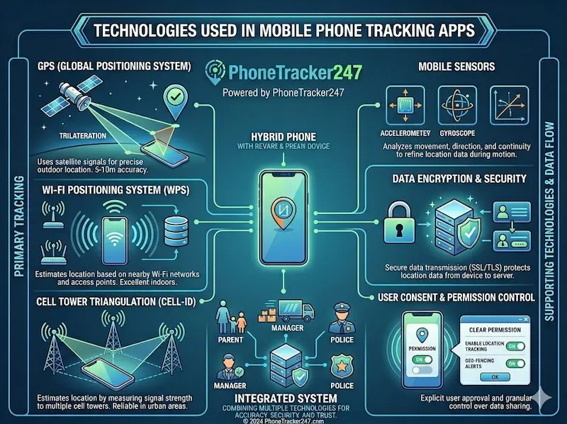 Technologies Used in Mobile Phone Tracking Apps