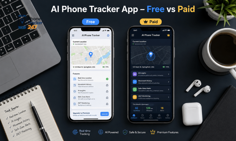 Phone Tracker App Free vs Paid