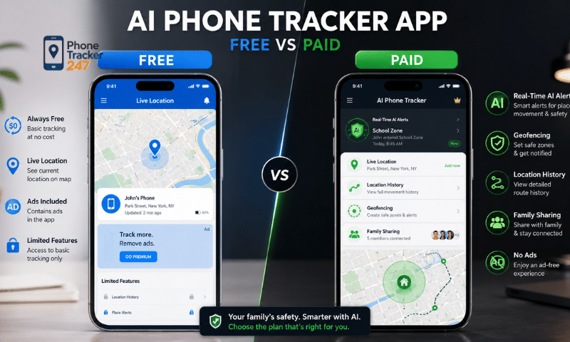 Phone Tracker App Free vs Paid