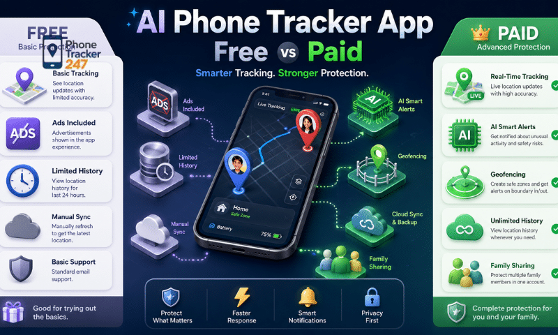 Phone Tracker App Free vs Paid