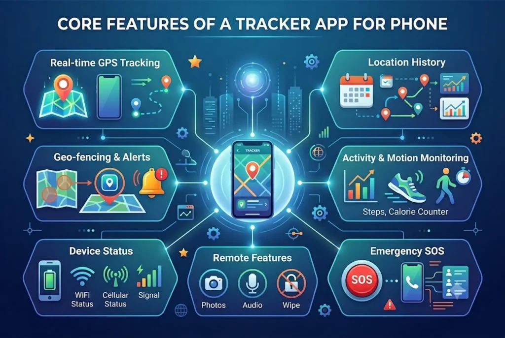 Tracker App for Phone: Core Features Every User Needs 1 Core Features of a Tracker App for Phone