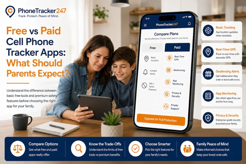 Best Cell Phone Tracker App: Top Features Parents Should Look For 5 Free vs Paid Cell Phone Tracker Apps: What Should Parents Expect?