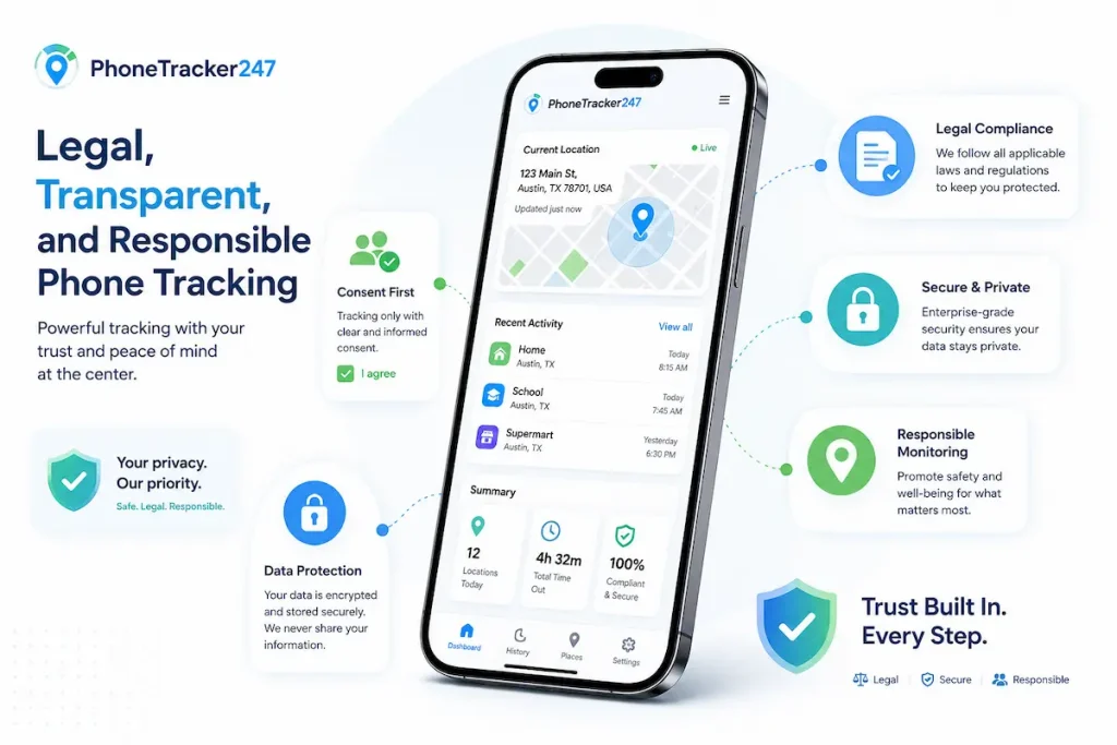 Legal transparent responsible phone tracking