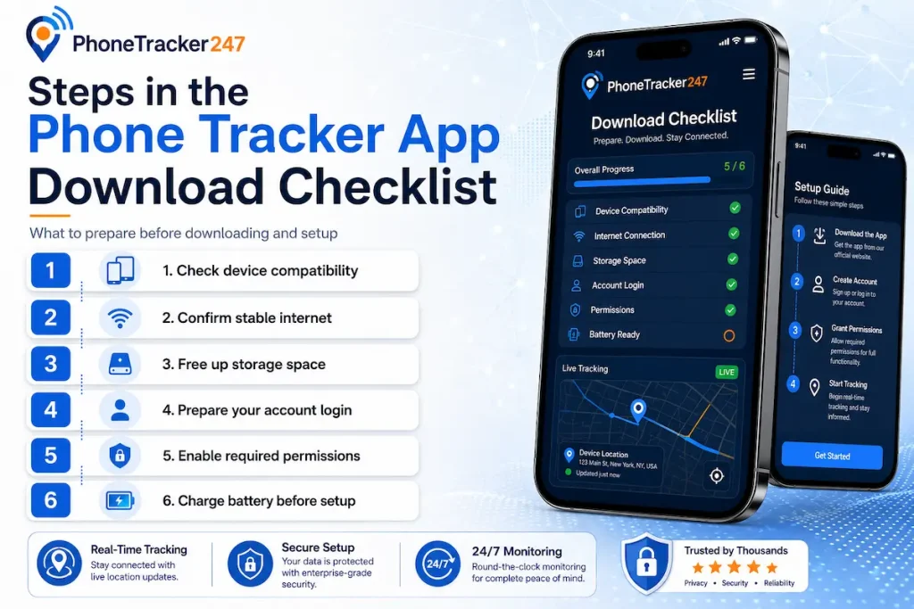 Phone Tracker App Download Checklist: What to Prepare Before Setup 2 Steps in the Phone Tracker App Download Checklist